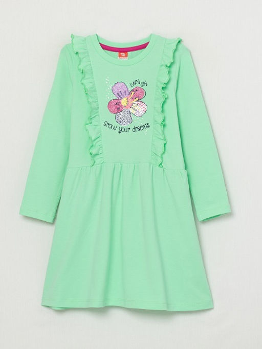 CRB wear/CWKG 62813-38-282 Платье для девочки, светло-зеленый/Ex.Cherubino  фото 3