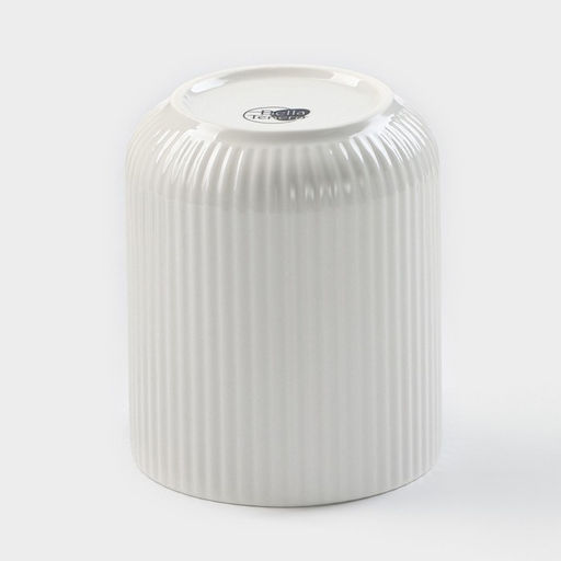 Банка для сыпучих BellaTenero, 600 мл, d=10 см, с бамбуковой крышкой, фарфор, белая