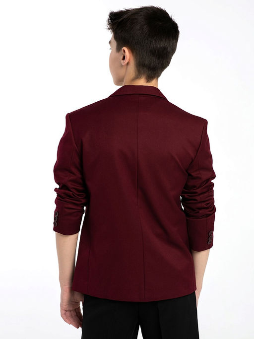 Бордовый школьный пиджак для мальчика Инфанта, модель 0513/6