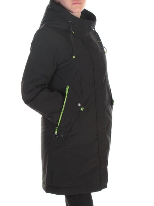 0829 BLACK Куртка демисезонная женская RikA (150 гр.синтепона)