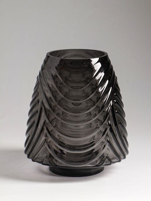 Ваза «Флер», 19.5×16 см, стекло, серая