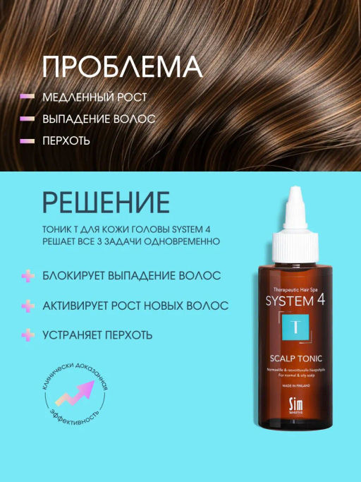 System 4 Терапевтический тоник Т, 50 мл - Sim sensitive фото 2