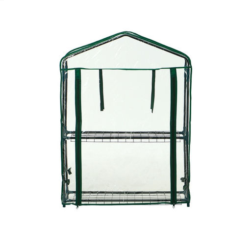 Парник-стеллаж, 2 полки, 93×22×69 см, металлический каркас d=12 мм, чехол плёнка 80 мкм, Greengo