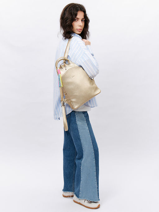 LACCOMA рюкзак Адель-золотистый эко кожа хлопок фото 5