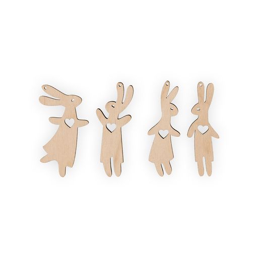 Заготовка для декорирования Mr. Carving ВД-533 Мини-набор Зайчата фанера 5 х 2.5 х 0.3 см