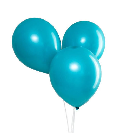 Воздушные шары латексные 12", 100 шт., бирюзовые