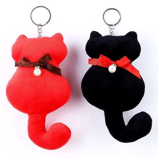 Мягкая игрушка Кот с бантиком, на брелоке, 16 см, цвета МИКС - Simaland фото 3