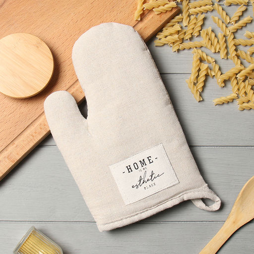 Варежка Этель «HOME», цвет бежевый, 26×16 см, 50%хл, 50%лен