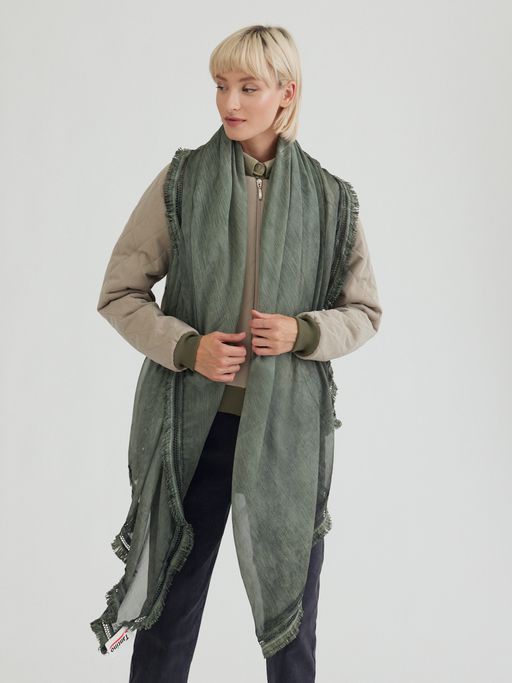 Большой красивый палантин из жатой ткани - Tantino фото 9