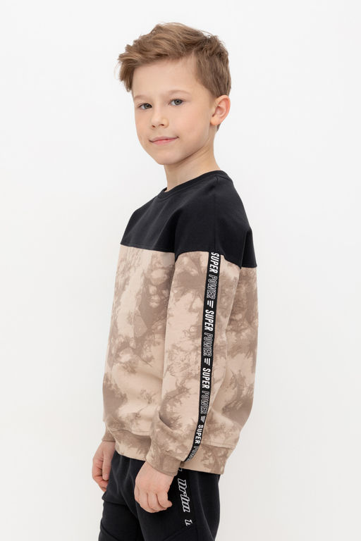 КР 302602/темно-бежевый,тай-дай к508 джемпер для мал - Crockid фото 11