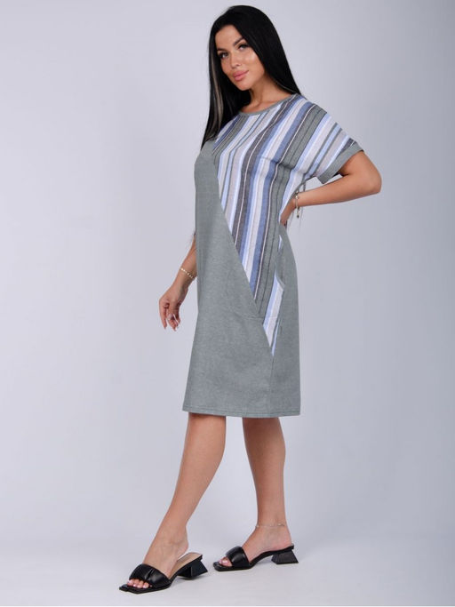 Платье Аморе 2 полоса, трикотаж - Малина фото 2