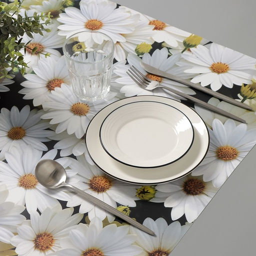 Цена за 10 шт. Салфетка сервировочная на стол «Ромашки», 60×90 см