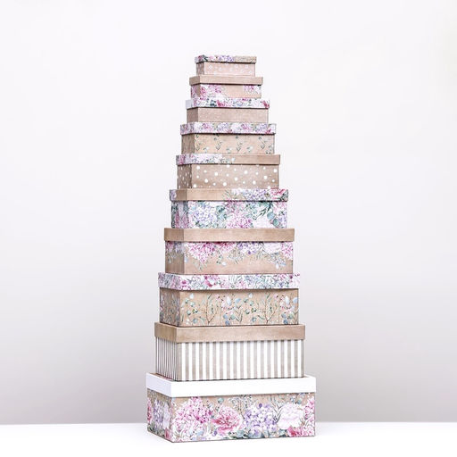 Набор подарочных коробок 10 в 1 «Поздравляю!», 32.5×20×12.5 - 12×7×4 (± 1) см