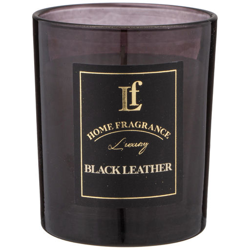 Свеча ароматизированная Lefard Black Leather в стакане 6×7,5 см  фото 3