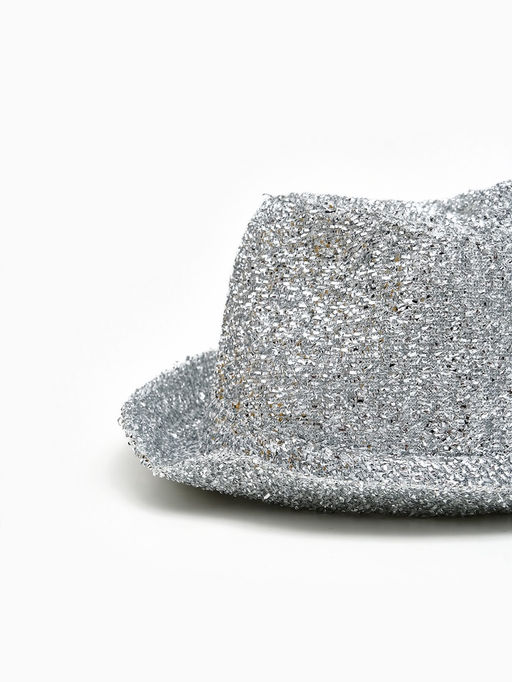 Карнавальная шляпа "Диско" серебряная р-р 56-58