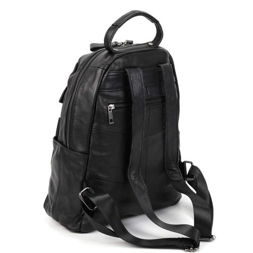 Мужской кожаный рюкзак 9002 Блек-М - Dff фото 3