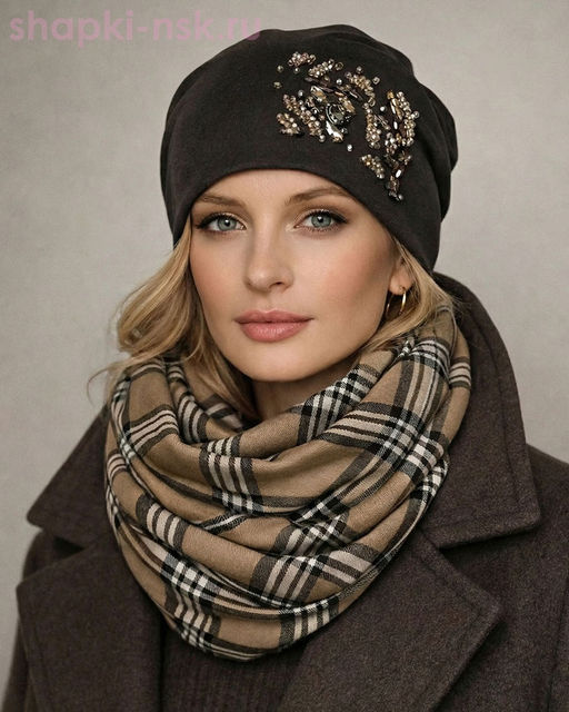 0101/19к СП Комплект женский флис (колпак+снуд) (56-58)