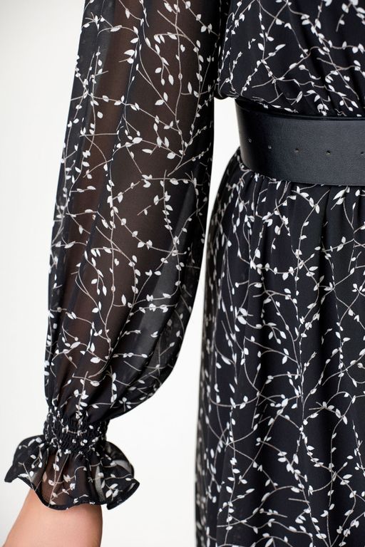 Платье Swallow 650 черно-белая роза фото 8