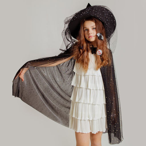 Карнавальный набор «Стильная ведьма»: шляпа, плащ, заколки 3 шт.