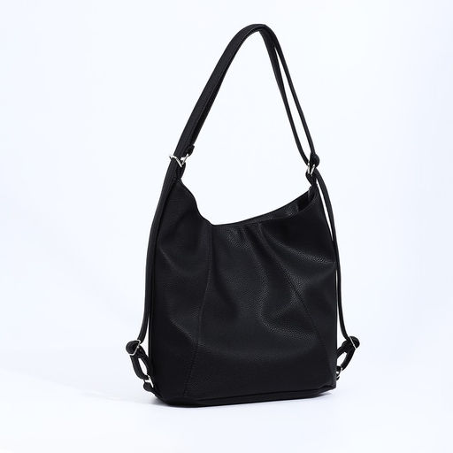 Сумка женская мешок на молнии, цвет чёрный - Simaland фото 3