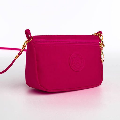 Сумка женская кросс-боди на молнии, цвет фуксия - Simaland фото 6