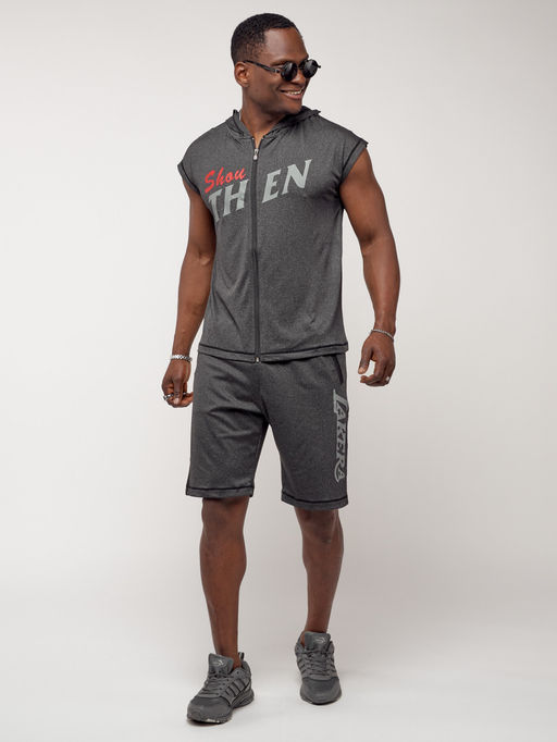 Спортивный костюм летний мужской темно-серого цвета 2264TC - FUYOUKAI фото 7