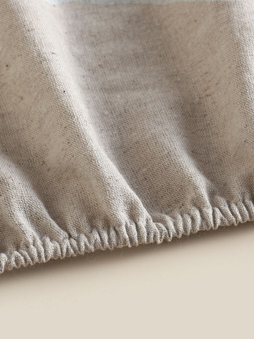 Простыня на резинке евро SL Home Linen collection, 200200+30 см, серая, полулён - Sima-land home фото 11