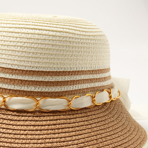 Шляпа женская MINAKU, цвет молочный, светло-коричневый, размер 58