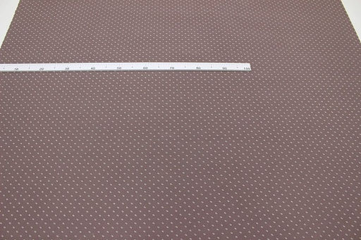 Теплый хлопок Мелкие белые веточки цв.т.кофейно-розовый, ш.1.50м, хлопок-100%, 160гр/м.кв - Купава фото 3