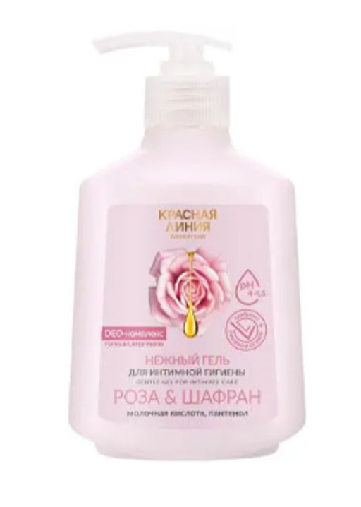 КР.ЛИНИЯ ИНТИМ гель д/интимн.гигиены Нежный 250гр "Роза и шафран" с аллантоином и молочной кислотой