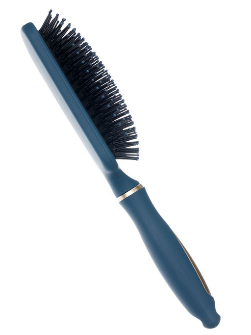 Dewal Beauty Щетка для волос серия Магия массажная, квадратная, 13 рядов, серо-синий