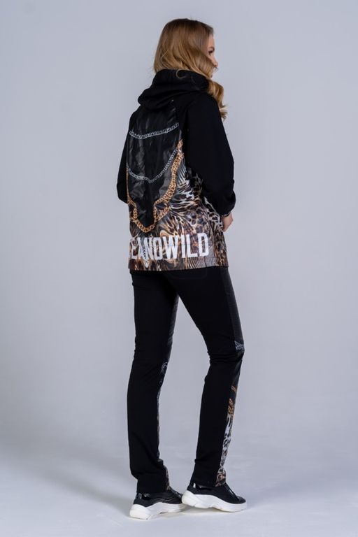 Толстовка из футера  комбинированного с плащевкой - А+б коллекция фото 11