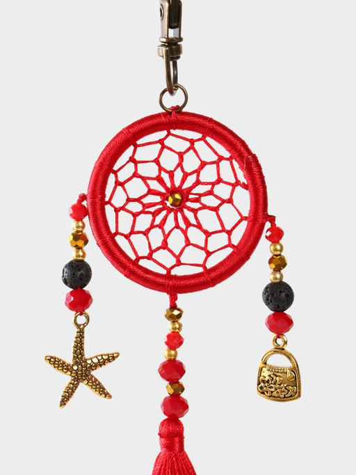 Брелок ловец снов, 17 см, красный