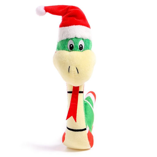 Мягкая игрушка Змея в новогодней шапочке - POMPOSHKI фото 4
