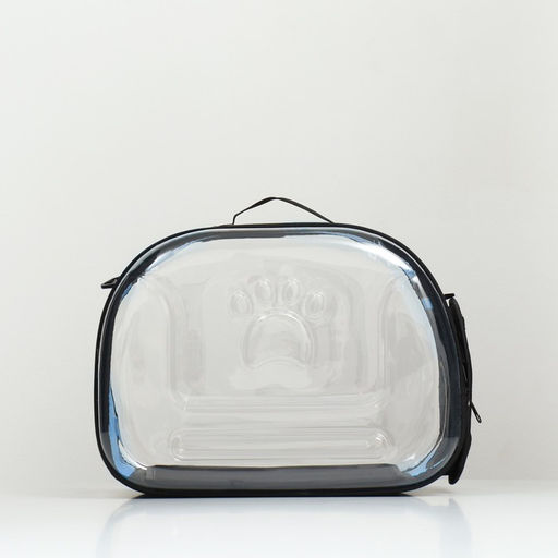 Переноска для животных прозрачная, 42*32*28 см, голубая - Пижон фото 2