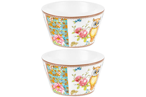 Набор 2 салатников 600 мл 13*13*7,5 см Совушки NEW BONE CHINA - Elan gallery фото 6