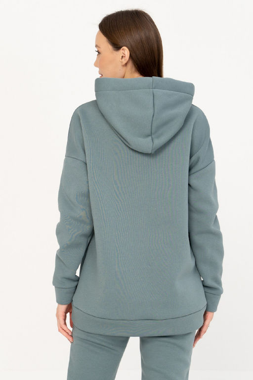 Джемпер женский 323L17-WB т.полынь худи,толстовка - Solo mio фото 4