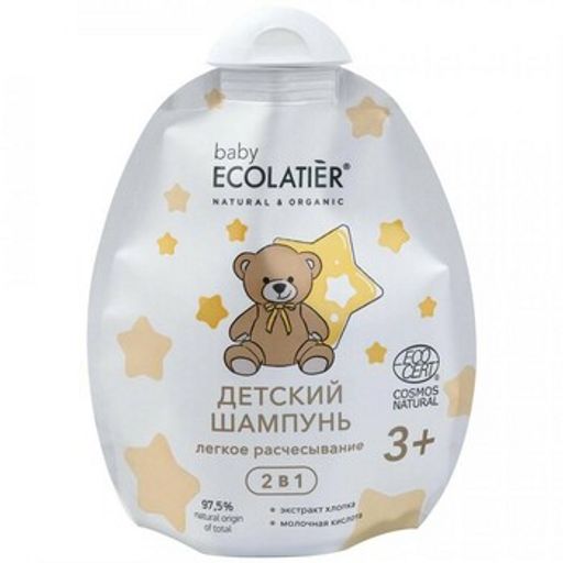 Ecolatier BABY 3+ Шампунь 2в1 "Легкое расчесывание" 250мл МЯГКАЯ УПАКОВКА