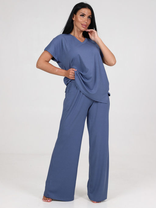 430 ПИЖАМА ЖЕНСКАЯ (брюки) (Индиго) - А-дина фото 3