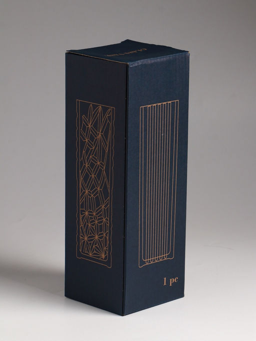 Ваза стекло настольная "Бритт" полосы, 24х8 см, прозрачный