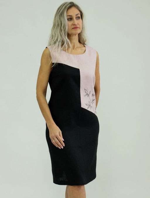 100% ЛЁН Платье ПОЛУПРИЛЕГАЮЩЕЕ