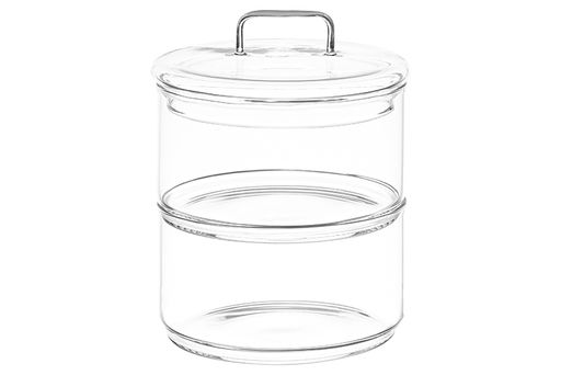 Банка д/хранения 3-х секционная 400 мл 11,5*11,5*20 см Crystal glass + стеклянная крышка, стекло - Elan gallery фото 7