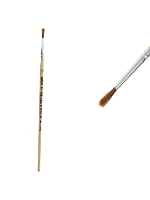 Цена за 10 шт. Кисть для рисования, пони, № 2, круглая, деревянная ручка, международный размер