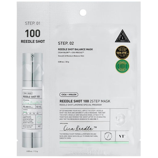 VT Cosmetics Reedle Shot 100 2 Step Mask, 1,5g+25g - Двухфазная маска с микроиглами