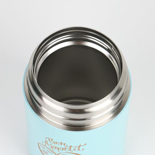 Термос для еды Мастер К, 550 мл, 1711 см, нержавеющая сталь, голубой фото 5