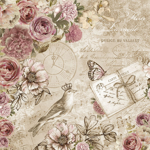 Короб картонный, квадратный, 31.5*31.5*31.5 см, набор 3 шт., VINTAGE FLOWERS, шт - Valiant фото 4