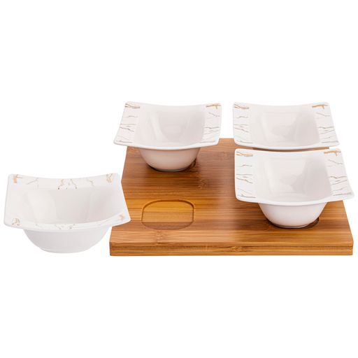 НАБОР ИЗ 4 САЛАТНИКОВ НА ДЕРЕВ.ПОДСТАВКЕ LEFARD FANTASY 11,5 СМ  фото 5