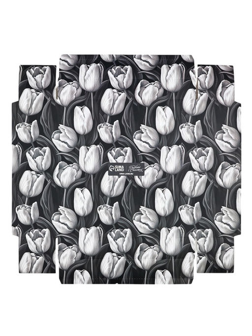 Коробка для цветов с вазой и пластиковыми окнами складная «Чёрно-белая эстетика», 23×30×23 см