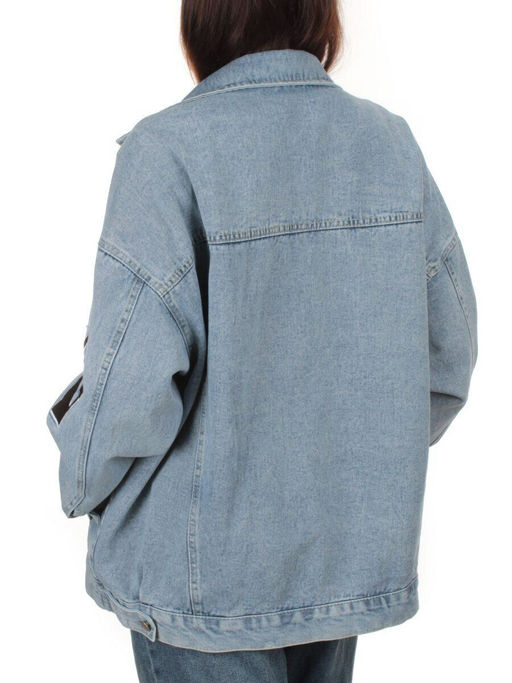 5803 LT. BLUE Куртка джинсовая женская оверсайз - Fashion фото 4