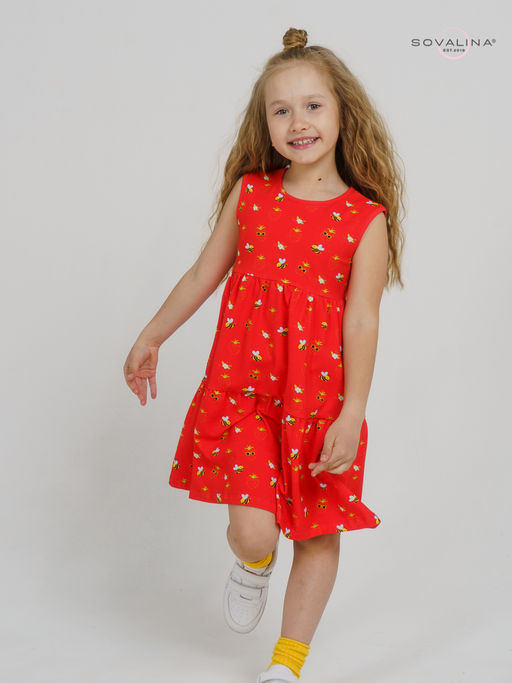 Сарафан Мия пчелки на красном - Sovalina фото 5